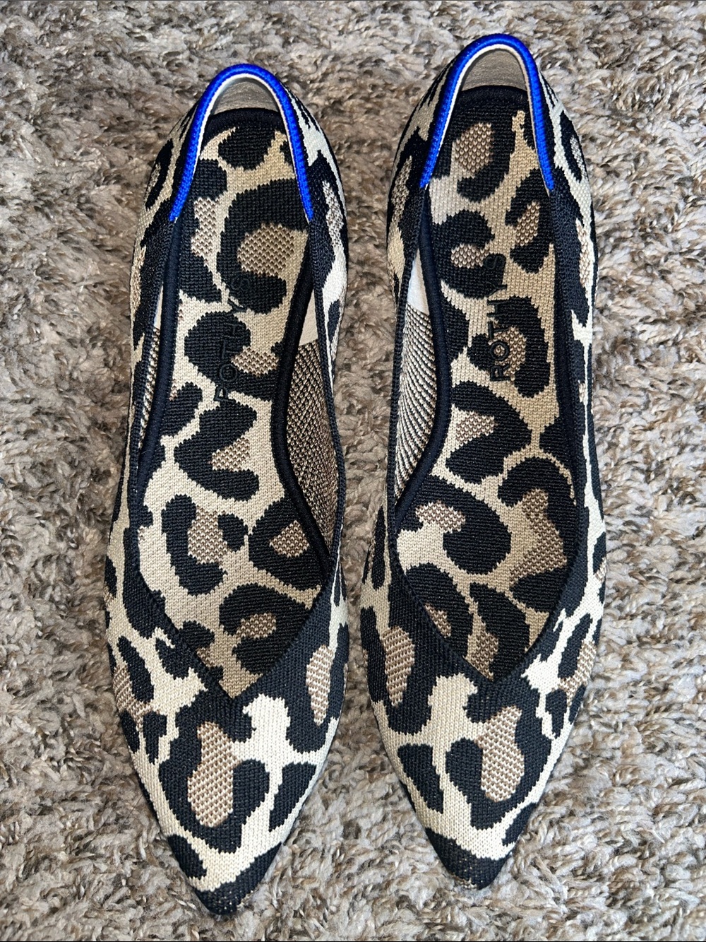 Rothy’s The Pointed Ballet Flat - Big Cat Leopard Print - Women’s Size 10 - Picture 2 of 6